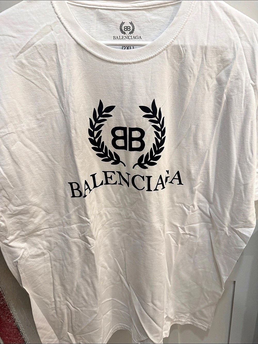 Balenciaga Laurel BB Logo T-Shirt White 2XL